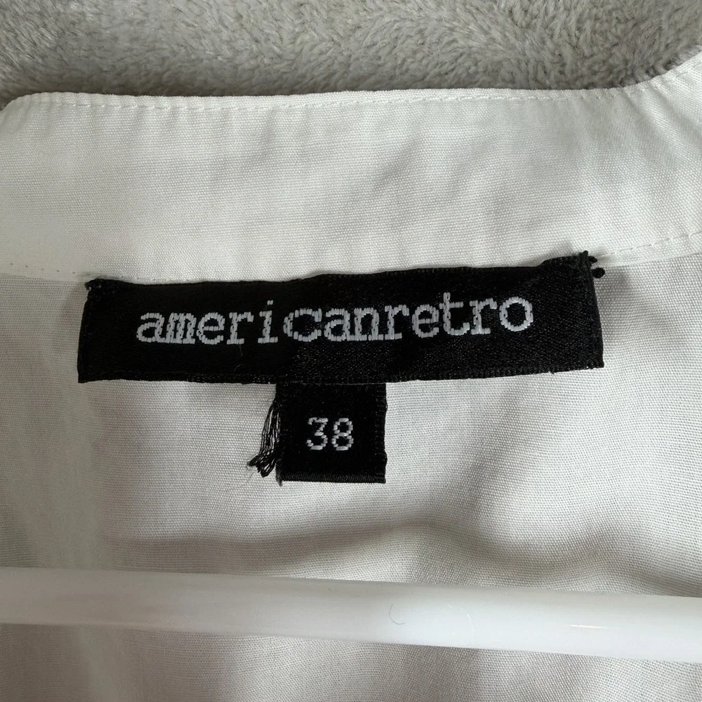 American Retro Flutter Blouse Size 38 Romantic Cottage Parisian Easy Elegance